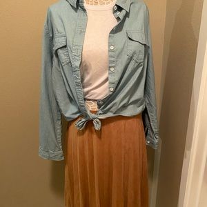 Boho Suede Skirt